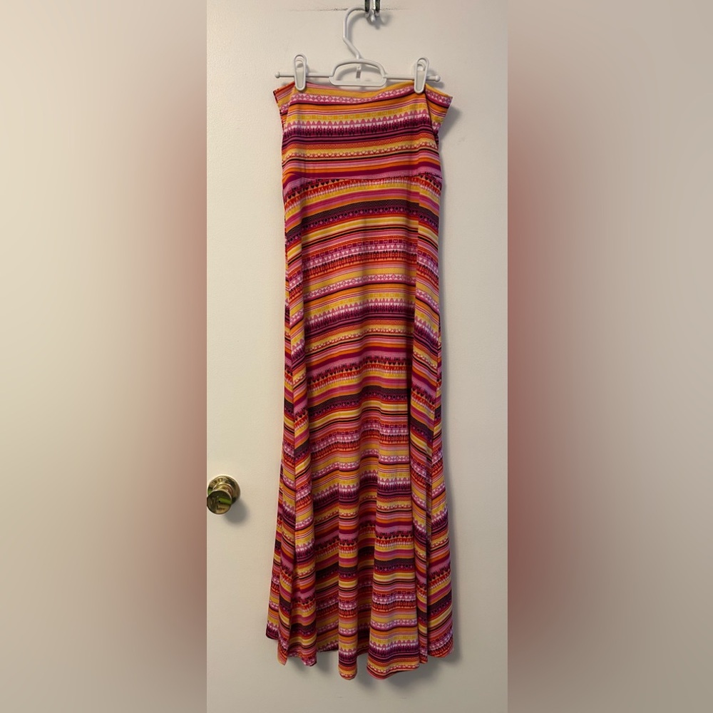 LuLaRoe Colorful Striped A-Line Skirt Size XS